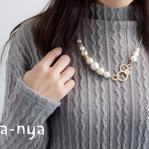Cynthia80(シンシア) 淡水パールホワイトロングネックレスセット