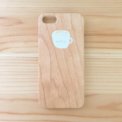 咖啡色iPhone手機殼（木質款） 第1張的照片