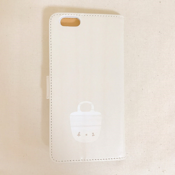 かばんのiPhoneケース(手帳型 / ウッド調) 4枚目の画像