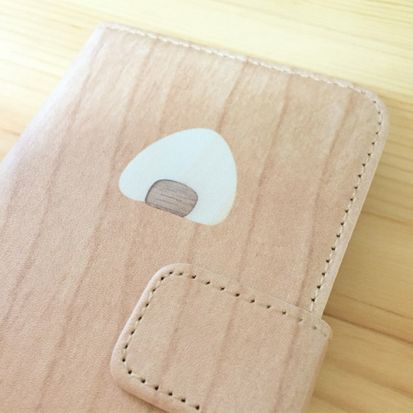 Onigiri iPhone手機殼（筆記本類型/木質風格） 第3張的照片