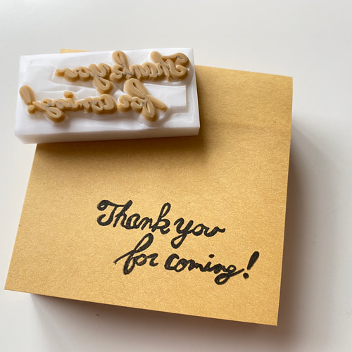消しゴムはんこ】Thank you for coming! はんこ・スタンプ eee stamp