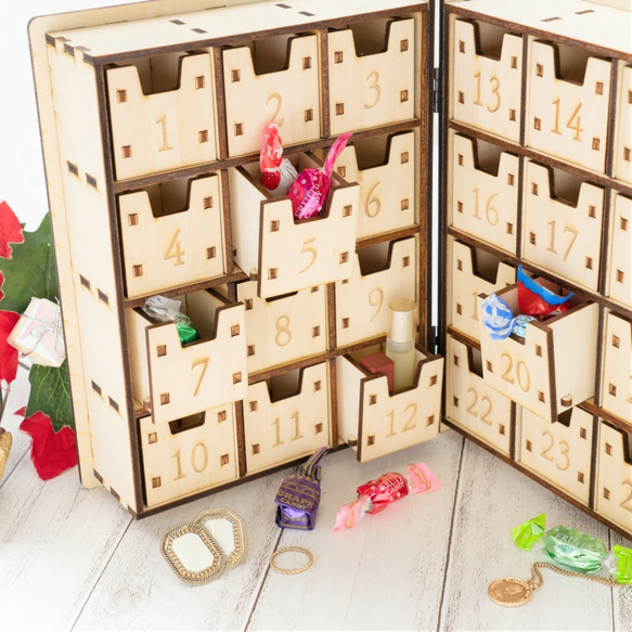 クリスマス 木製 アドベントカレンダー 24日分 その他インテリア雑貨