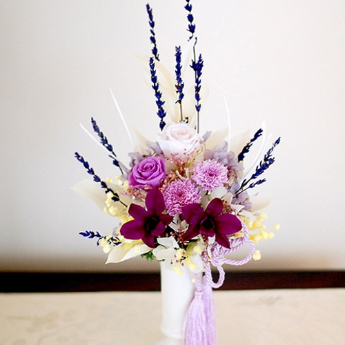 仏花】再販＊ラベンダー香るパープル系仏花【供花