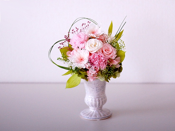 【仏花】再販15＊桃白色の柔らかな色合いのお供え花【供花】