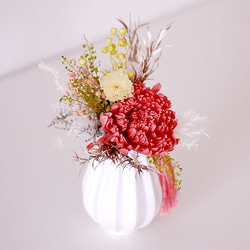 【仏花】ココアピンクの輪菊を使ったお供え花【供花】 3枚目の画像