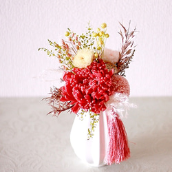 【仏花】ココアピンクの輪菊を使ったお供え花【供花】 4枚目の画像