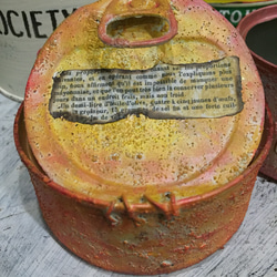 ザラザラリメイク缶アンティークペイント 1枚目の画像