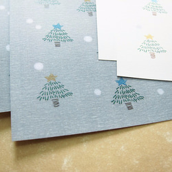 昼と夜のクリスマスツリー　ポストカード４枚セット 3枚目の画像