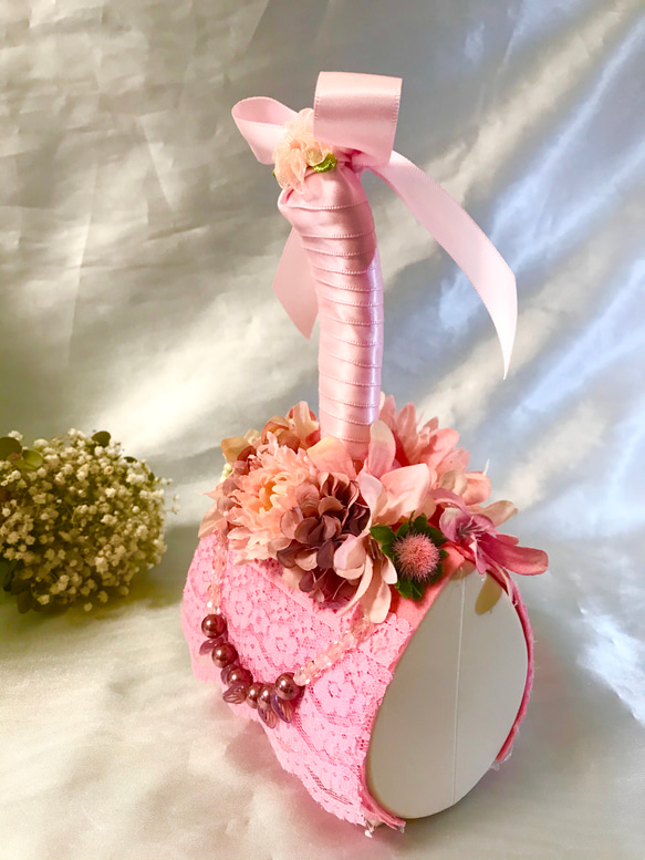 ピンクのミニコロコロクリーナー〜お花畑のドレスのようなお掃除グッズ〜 3枚目の画像
