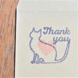 ねこ　thank you  2×2cm 3枚目の画像