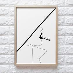 【0192】アートポスター　Smoking Kate モノトーン　海外インテリア　北欧　シンプル　ミニマリスト 8枚目の画像