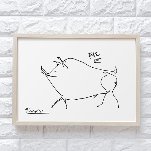 Pablo Picasso ポスター 絵画 アート 北欧 雑貨 インテリア 家具 0080】アートポスター Pablo Picasso, Le petit cochon