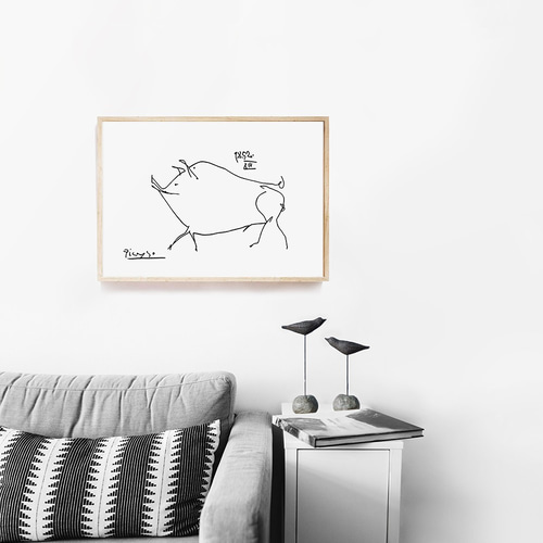 Pablo Picasso ポスター 絵画 アート 北欧 雑貨 インテリア 家具 0080】アートポスター Pablo Picasso, Le petit cochon