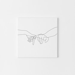 【0189】アートポスター　Hands of couples line art　シンプル　一筆書き　モノトーン　海外 4枚目の画像