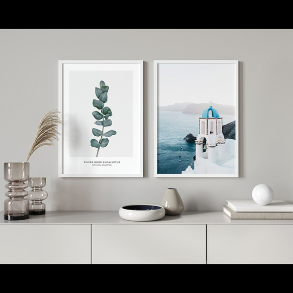 【0238】アートポスター　Botanical Water Color Art Print. ユーカリ　北欧 7枚目の画像