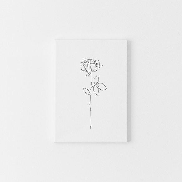 【0255】薔薇の一筆書きアートポスター　シンプル　北欧　海外インテリア 6枚目の画像