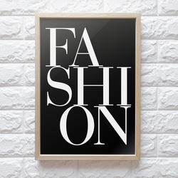 【0184】アートポスター Fashion Typography Black Art Print モノトーン　北欧 4枚目の画像