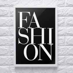 【0184】アートポスター Fashion Typography Black Art Print モノトーン　北欧 6枚目の画像