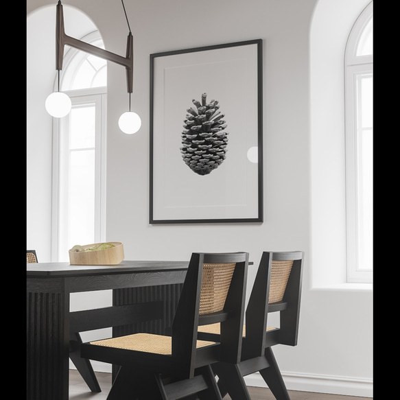 【0039】アートポスター Pine Cone, Scandinavian Wall Decor モノトーン　北欧　海外 5枚目の画像