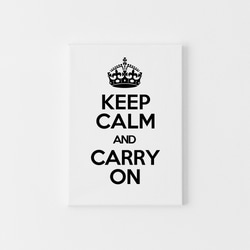 【0428W】アートポスター　KEEP CALM AND CARRY ON POSTER White Ver.　北欧 2枚目の画像