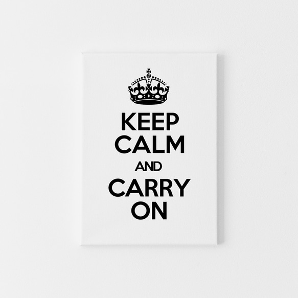 【0428W】アートポスター　KEEP CALM AND CARRY ON POSTER White Ver.　北欧 2枚目の画像