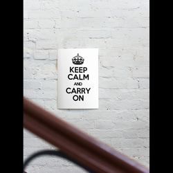 【0428W】アートポスター　KEEP CALM AND CARRY ON POSTER White Ver.　北欧 4枚目の画像