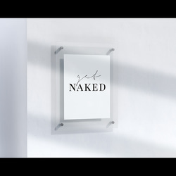 【0056】アートポスター　get NAKED, Minimalist タイポグラフィーアート モノトーン 4枚目の画像