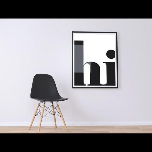 0504】アートポスター hi, Bold Typography Art Print