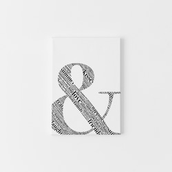 【0186】アートポスター　Ampersand Sign, Typography Art Print　北欧　モノトーン　 3枚目の画像
