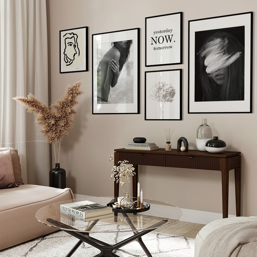 0408】アートポスター Girl With Brush Mark Print 北欧 海外