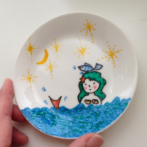 絵皿「月と星と」 その他アート yucoon art works 通販 1368853