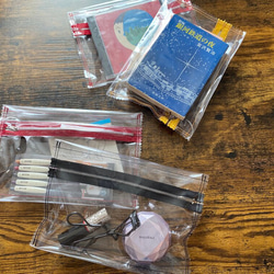 お菓子の袋みたいなビニールポーチ　ギフト袋としても◎ PVC クリアポーチ 2枚目の画像