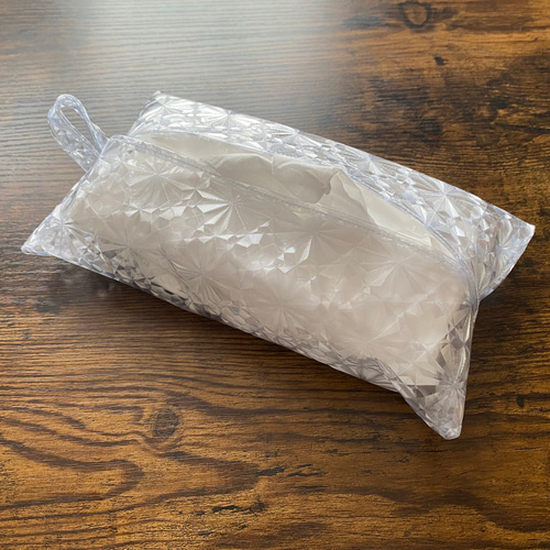ティッシュカバー箱なしタイプ専用〈小さめサイズ〉【クリスタル】PVC