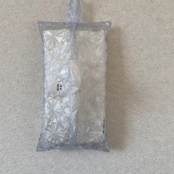 ティッシュカバー箱なしタイプ専用〈小さめサイズ〉【クリスタル】PVC クリアビニール 防水　ペーパータオルケース 9枚目の画像