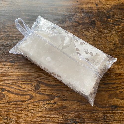 ティッシュカバー箱なしタイプ専用〈小さめサイズ〉【水玉柄