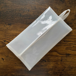 ティッシュカバー箱なしタイプ専用〈小さめサイズ〉【クリアホワイト】PVC クリアビニール 防水　ペーパータオルケース 5枚目の画像
