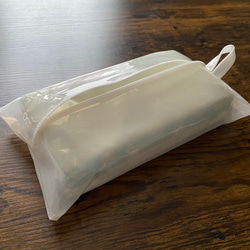 ティッシュカバー箱なしタイプ専用〈小さめサイズ〉【クリアホワイト】PVC クリアビニール 防水　ペーパータオルケース 8枚目の画像