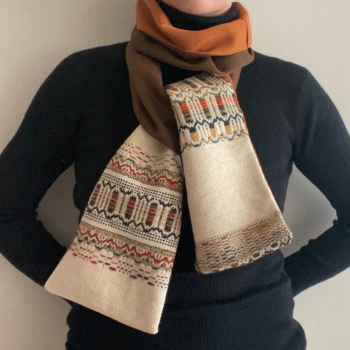 優佳良織 ユーカラ 大きめショール ストール ブルー ウール 和装