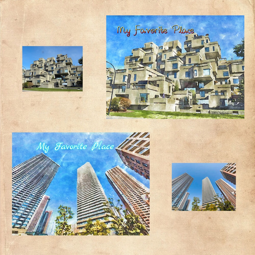 水彩画 (懐かしい思い出の風景)額縁付き 桜の小径」透明水彩画 原画 風景画 額縁付 F6サイズ 絵画 Oni