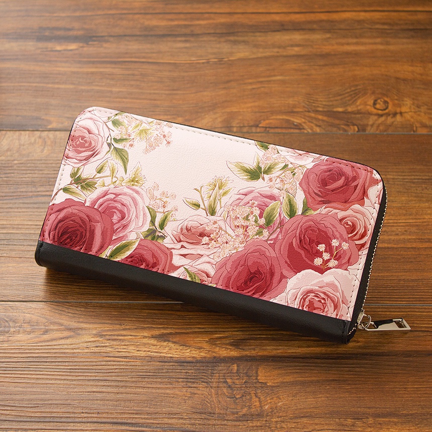 新品ANTEPRIMA 薄ピンクキラキラ花装飾 長財布。 Amazon | [DADABULIU] 団子 長財布 本革 桜 ピンク 桜柄 花 月