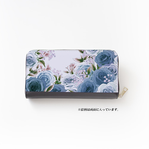 長財布】ローズガーデンブルー【花柄】財布 長財布 Hanayuki