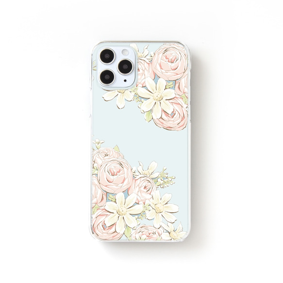 【智慧型手機殼】英國玫瑰珊瑚粉紅【透明殼】相容於iPhone/Android，相容於所有型號15 第1張的照片