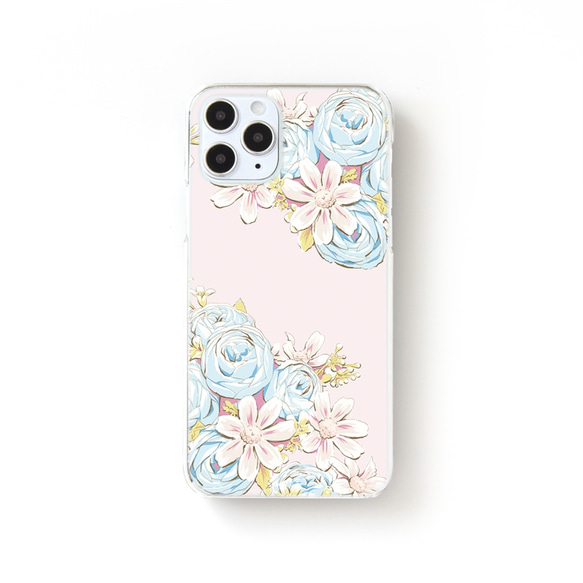 [智慧型手機殼] 英國玫瑰珍珠藍 [透明殼] 相容於 iPhone/Android，幾乎所有型號 第1張的照片