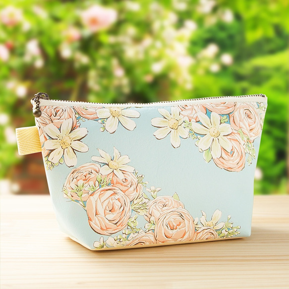 * Hanayuki原創手袋*英式玫瑰珊瑚粉 第1張的照片