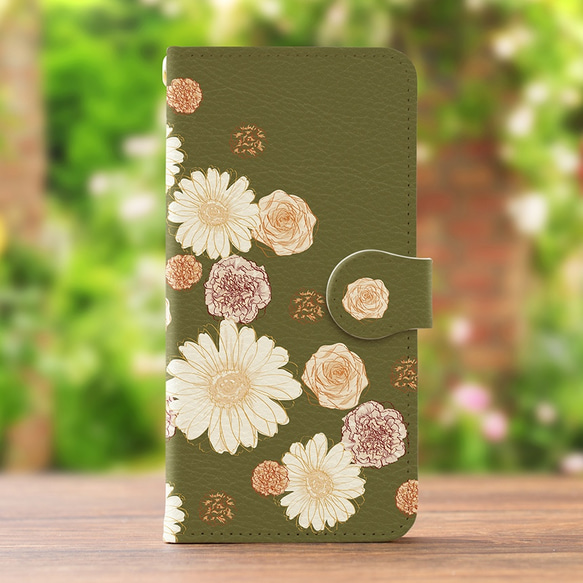 [附相機孔] 適用於 iPhone/Android 的 Gerbera Olive [翻蓋式智慧型手機外殼] Xperia Ga 第1張的照片