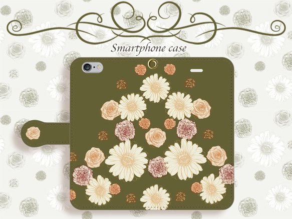 [附相機孔] 適用於 iPhone/Android 的 Gerbera Olive [翻蓋式智慧型手機外殼] Xperia Ga 第2張的照片