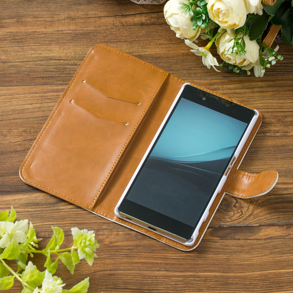 [附相機孔] 適用於 iPhone/Android 的 Gerbera Olive [翻蓋式智慧型手機外殼] Xperia Ga 第5張的照片