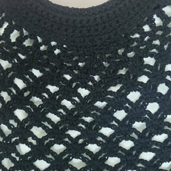 かぎ針編みのダイヤモンド形のストランドの空のハンドルバッグ 3枚目の画像