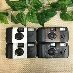 2枚セット　全面シールでしっかり貼れる！木目調　写ルンです　インスタントカメラカバーシール 3枚目の画像