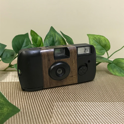 2枚セット　木目調　写ルンです　インスタントカメラカバーシール　全面シールなのでしっかり貼れます♪ 5枚目の画像